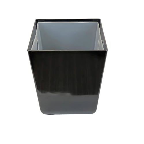 Cesto de Basura, Colección Del Mar, 12 Cuartos, Negro Pulido
